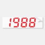 red 1988 icon bumper sticker