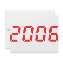 red 2006 icon custom invitation