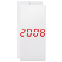 red 2008 icon customized rack card