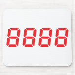 red 8888 icon mouse pad