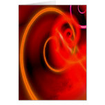 Red Abstract Art Digital Greeting Card