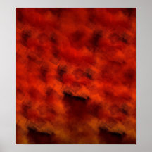 Red Abstract Art Poster Print
