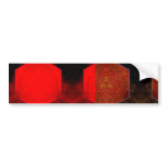 Red Abstract Bumper Stickers