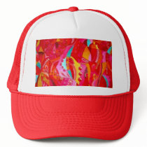 Red Abstract Emotions Run Red! Mesh Hat