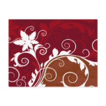 Red Abstract Flower Postcard