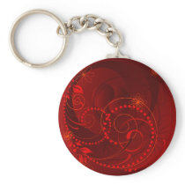 red abstract key chains