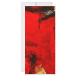 Red Abstract Painting Rack Card Design