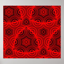 Red Abstract Pattern Poster