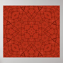 Red Abstract Pattern Poster