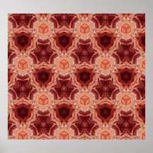 Red Abstract Pattern Posters