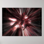 red abstract poster