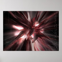red abstract poster