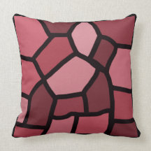 Red Abstract Stained Glass Pillow