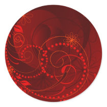 red abstract stickers