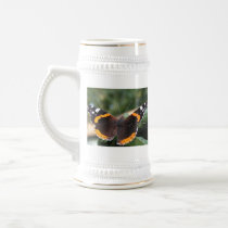 Red Admiral Butterfly Beer Stein Mugs