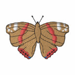 Red Admiral Butterfly embroidered shirts