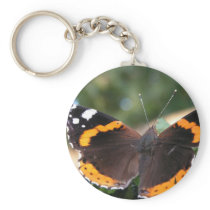 Red Admiral Butterfly Keychain