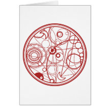 Red Alien Design Greeting Card