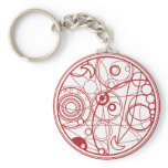 Red Alien Design Key Chain