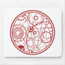 Red Alien Design Mouse Pad