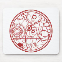 Red Alien Design Mouse Pad