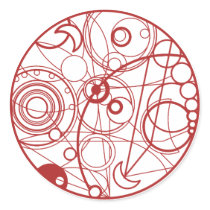 Red Alien Design Sticker