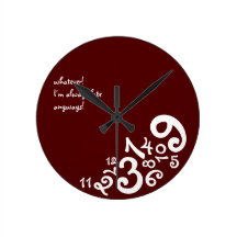 Red Always Late : Circle Wall Clock
