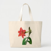 Red Amaryllis by Pierre Joseph Redoute Bag