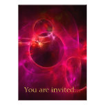 Red and Berry Circles Custom Invite