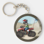 Red and Black ATV Kid Key Chain