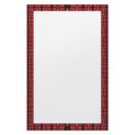 red and black border customized stationery
