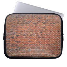 Red And Black Brick Wall With White Mortar Laptop Computer Sleeve