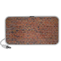 Red And Black Brick Wall With White Mortar Notebook Speaker