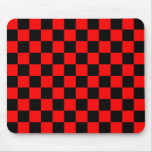 Red and Black Chequered Pattern mousepads