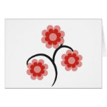 Red and Black Daisies Greeting Card