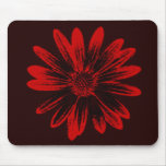 Red and Black Daisy Mousepad