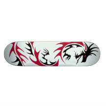 red and black dragon skate board decks