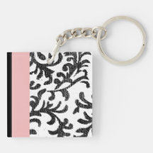 Red and Black Floral Damask