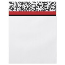 Red and Black Floral Damask Pattern