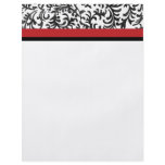Red and Black Floral Damask Pattern flyers