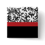Red and Black Floral Pattern buttons