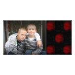 Red and Black Goth chequered photocard
