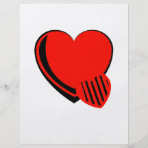 Red and Black Hearts Flyer Design