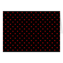 Red and Black Hearts. Pattern. Cards