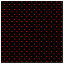 Red and Black Hearts. Pattern. Cut Out