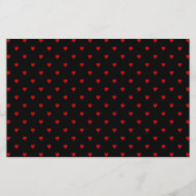 Red and Black Hearts. Pattern. Flyers