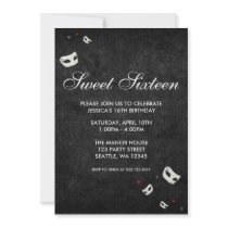 Red and Black Masquerade Sweet Sixteen Birthday