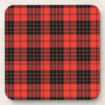 Red and Black Plaid Square coasters cork coasters