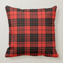 Red and Black Plaid  Throw Pillow pillows