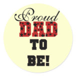 Red and Black Proud Dad to Be tshirts and Gifts Stickers